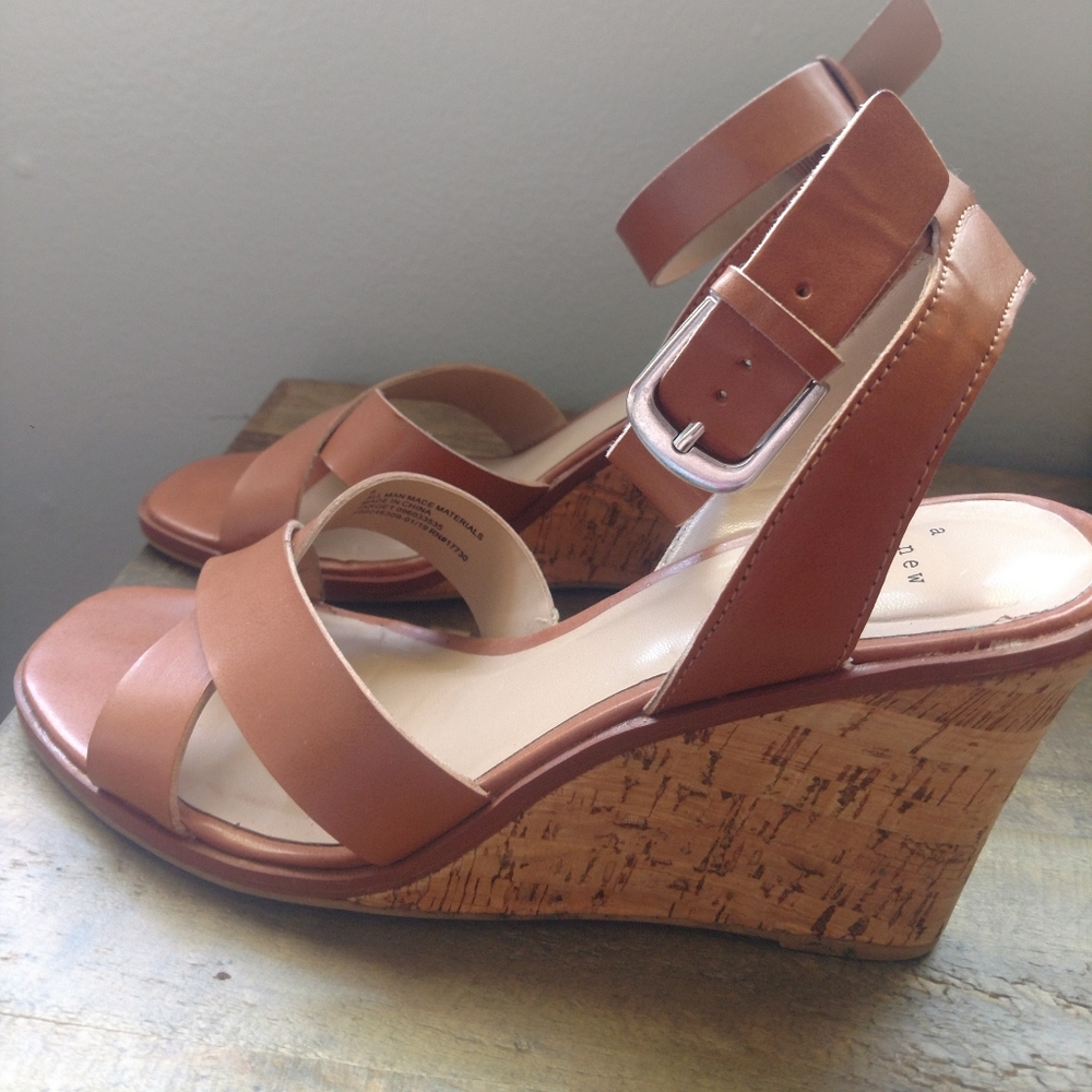 Tan Wedge Sandal